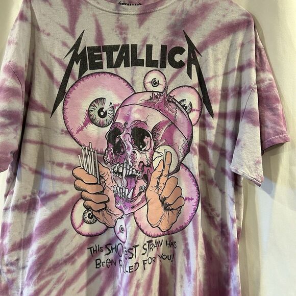 Metallica 'This Shortest Straw Has Been Pulled‎ For You' Eyes Tie Dye Shirt XL - Picture 3 of 5
